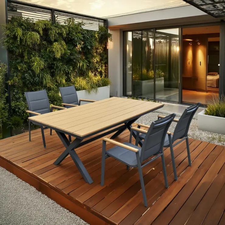 Textilene Outdoor Chair Grey Outlet