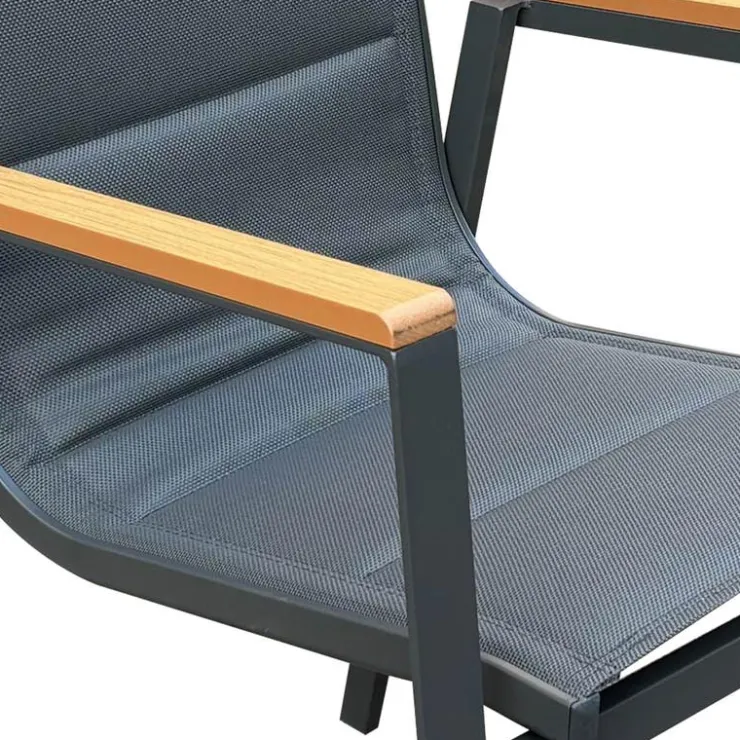 Textilene Outdoor Chair Grey Outlet
