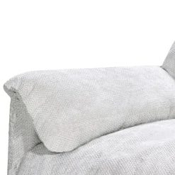 Textured Velvet Feather-Filled Armchair - Beige White/Beige Outlet