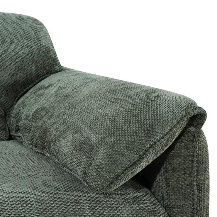 Textured Velvet Feather-Filled Armchair - Dark Green Best