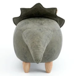 Triceratops-Shaped Kids Pouf – 37.8" x 14.2" x 14.6" Green Hot