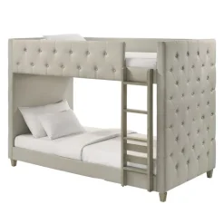 Tufted Bunk Bed - 39/39 Grey Outlet