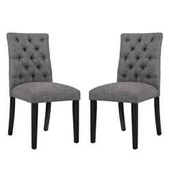 Tufted Chairs (Set of 2) - Grey Best