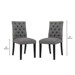 Tufted Chairs (Set of 2) - Grey Best