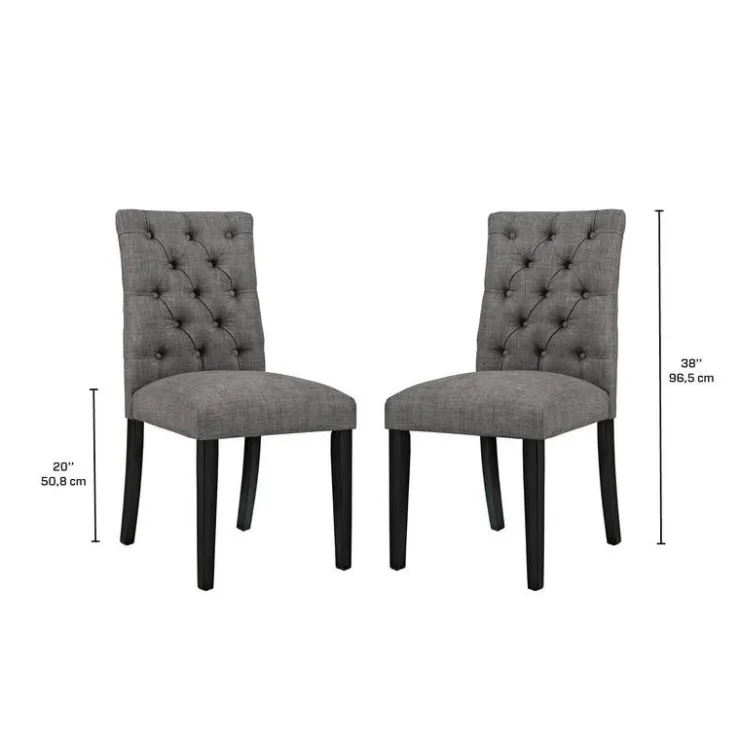 Tufted Chairs (Set of 2) - Grey Best