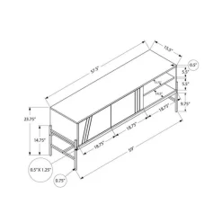 Monarch TV Stand 60" - Black Hot