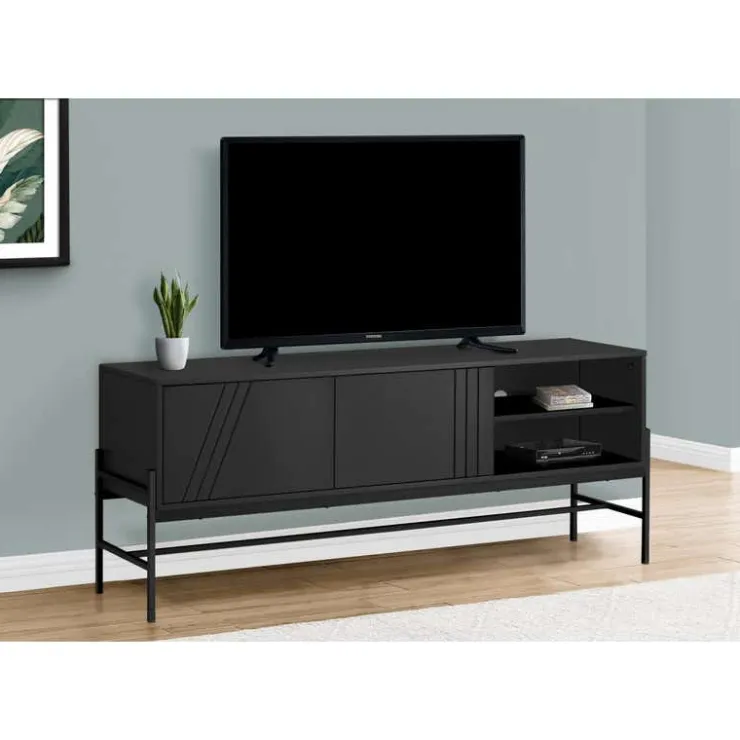 Monarch TV Stand 60" - Black Hot
