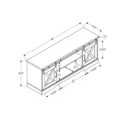 Monarch TV Stand 60" - Grey Clearance