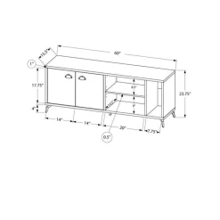 Monarch TV Stand 60" - White Sale