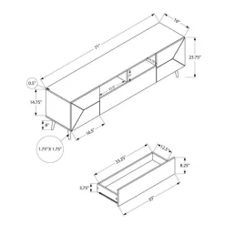 Monarch Tv Stand 72" - Black Clearance