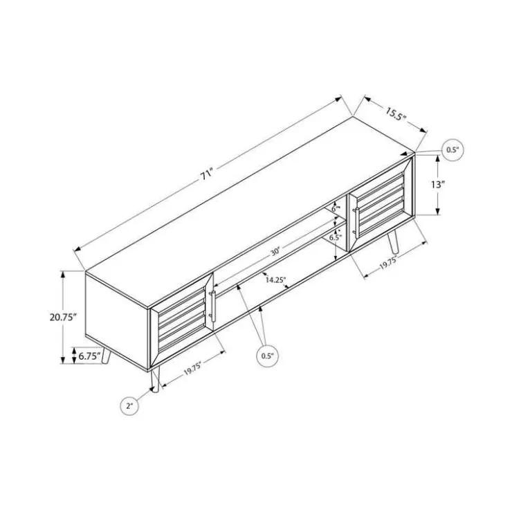 Monarch TV Stand 72" - Brown Best