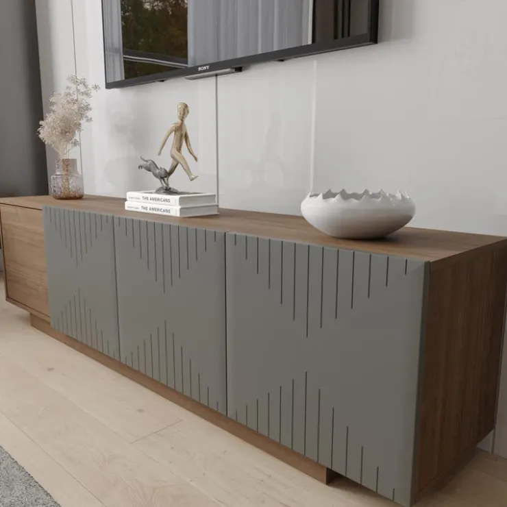 Nexera TV Stand 72" - Walnut Discount
