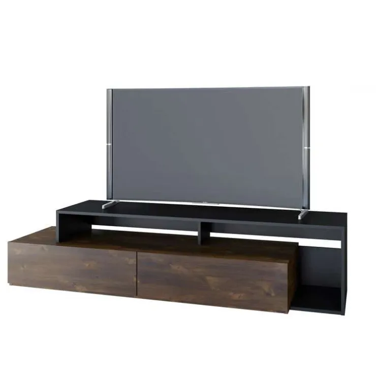 Nexera TV Stand 72" - Black and Brown New