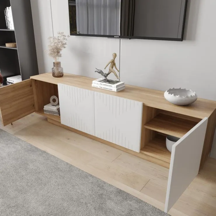Nexera TV Stand 72" - Natural Maple