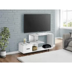 Monarch TV Stand with Drawer 48" - White New