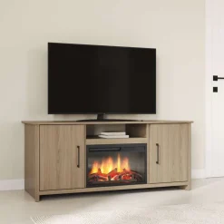 Meubles South Shore TV Stand with Electric Fireplace 60