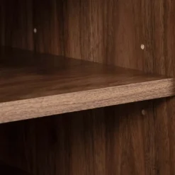 Meubles South Shore TV Stand with Electric Fireplace 60" - South Shore Natural Walnut Clearance