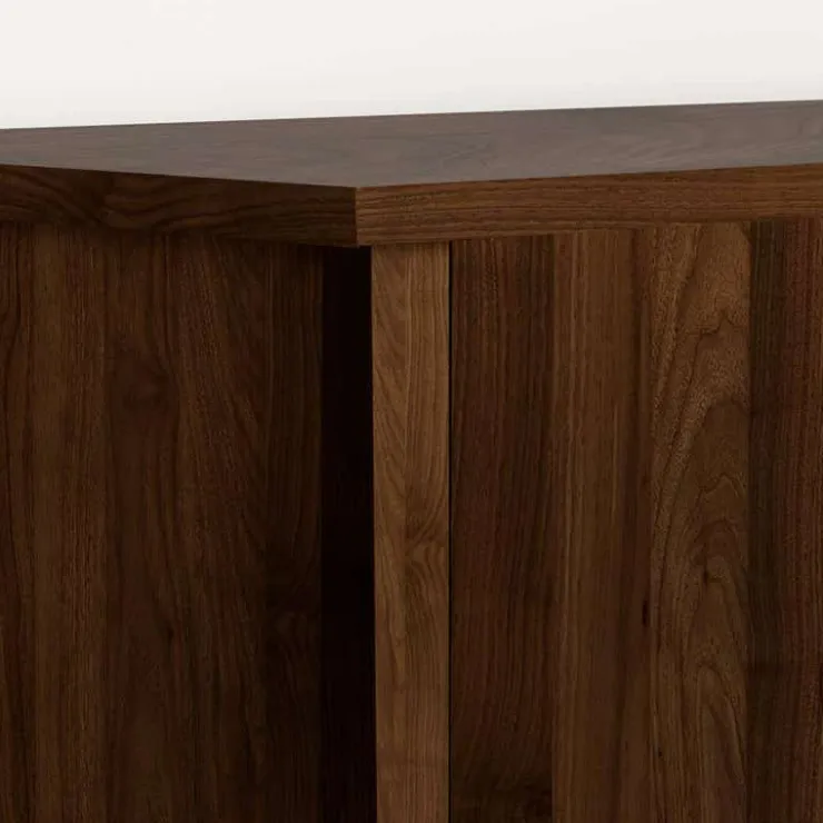 Meubles South Shore TV Stand with Electric Fireplace 60" - South Shore Natural Walnut Clearance