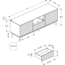Monarch TV Stand with Storage 72
