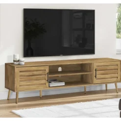 Monarch TV Stand with Storage 72" - Walnut Discount