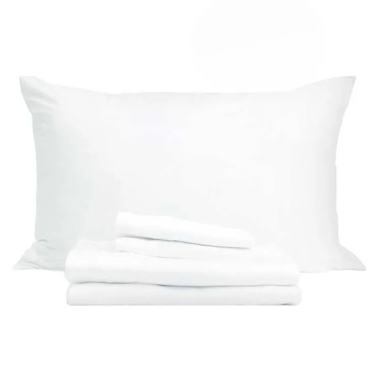 Twin Bamboo Bed Sheet Set - White New