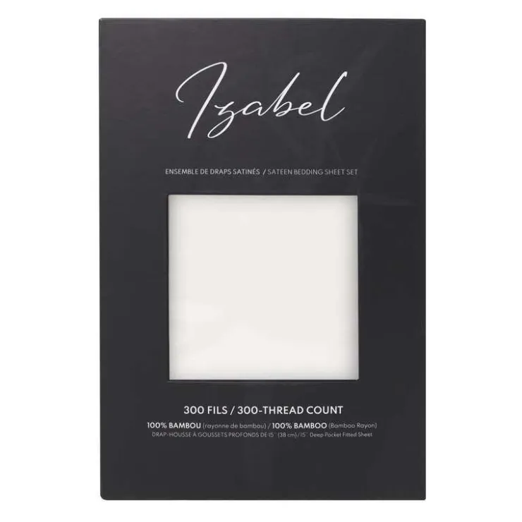 Twin Bamboo Bed Sheet Set - White New