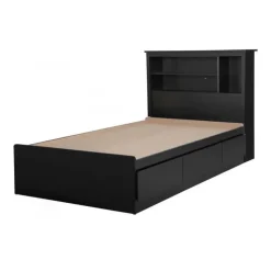 Meubles South Shore Twin Bed with 3-Drawer Storage and Headboard (39
