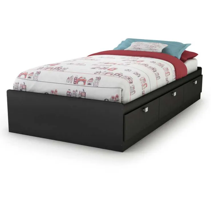 Meubles South Shore Twin Bed with 3-Drawer Storage (39'') - South Shore PURE BLACK Discount