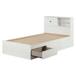 Meubles South Shore Twin Bed with 3-Drawer Storage and Headboard (39") - South Shore White Discount