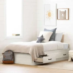 Meubles South Shore Twin Bed with 3-Drawer Storage (39") - South Shore White Discount