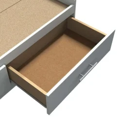 SUA-V Twin Bed with 3-Drawer Storage (39") WHITE New
