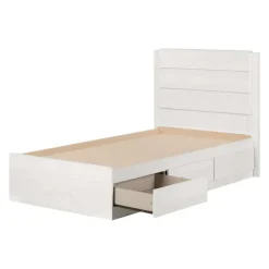 Meubles South Shore Twin Bed with 3-Drawer Storage and Headboard (39