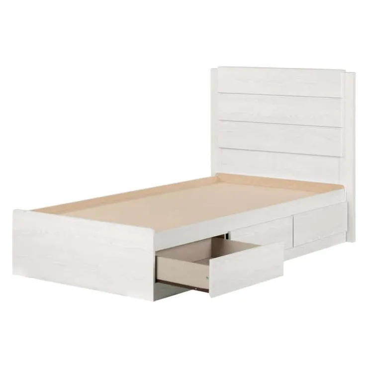 Meubles South Shore Twin Bed with 3-Drawer Storage and Headboard (39") - South Shore Clearance