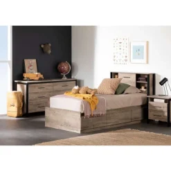 Meubles South Shore Twin Bed With 3-Drawer Storage (39