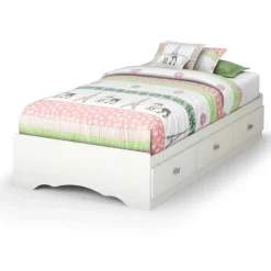 Meubles South Shore Twin Bed with 3-Drawer Storage (39'') - South Shore PURE WHITE Best