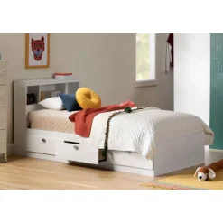 Meubles South Shore Twin Bed with 3-Drawer Storage (39'') - South Shore White Hot