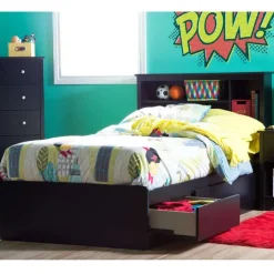 Meubles South Shore Twin Bed With 3-Drawer Storage (39