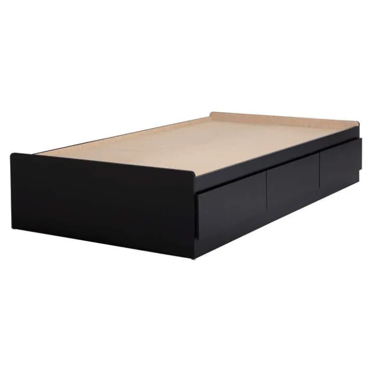 Meubles South Shore Twin Bed With 3-Drawer Storage (39") - South Shore PURE BLACK Discount