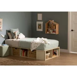 Meubles South Shore Twin Bed with Storage and Baskets (39