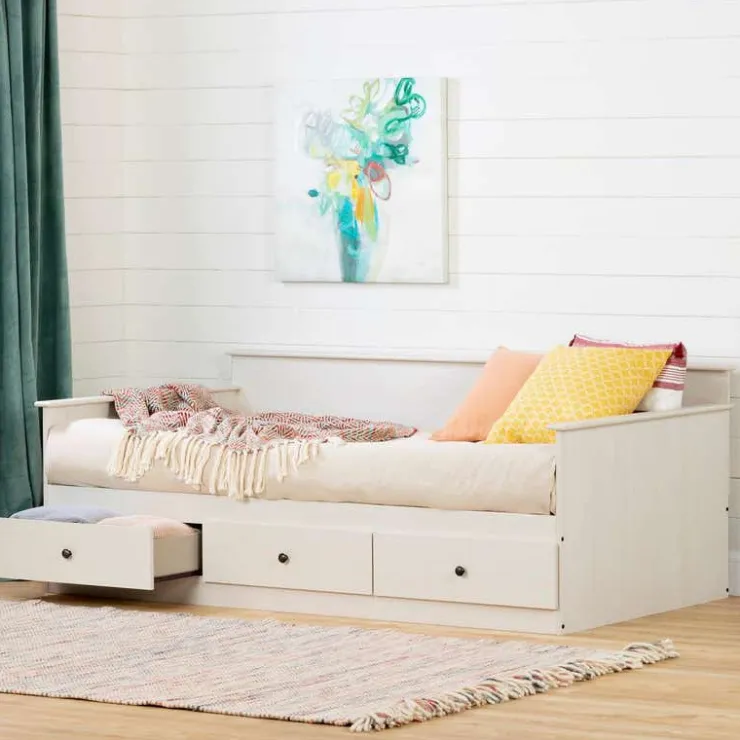 Meubles South Shore Twin Daybed with 3-Drawer Storage (39") - South Shore White Online