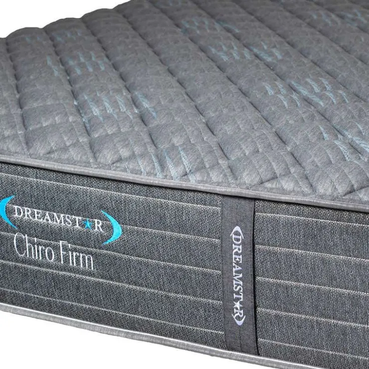 Dreamstar Twin Firm Mattress with Pocket Coils - 39" Blue/Grey Sale