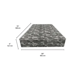 Dreamstar Twin Foam Mattress - 39" Grey