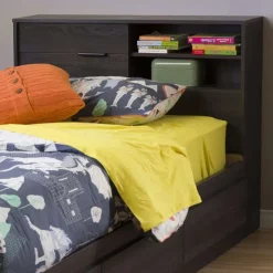Meubles South Shore Twin Headboard With Storage - South Shore GRAY OAK Sale