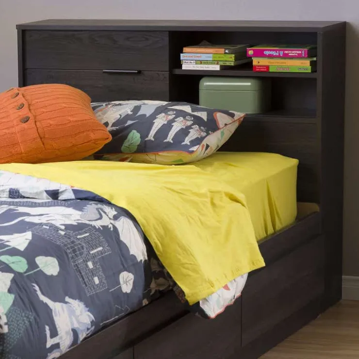 Meubles South Shore Twin Headboard With Storage - South Shore GRAY OAK Sale
