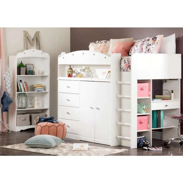 Meubles South Shore Twin Loft Bed With Desk 39'' - South Shore PURE WHITE Hot
