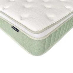 Twin Medium-Firm Hybrid Mattress-in-a-Box - 39" Green/White Clearance