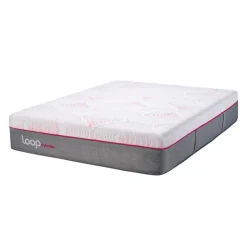 LOOP Twin Medium-Firm Hybrid Mattress-in-a-Box - 39" Pink & white Online