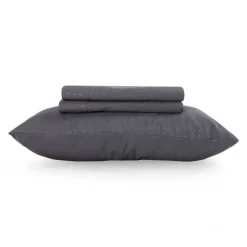 Twin Microfibre Bed Sheet Set - Charcoal Grey