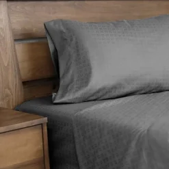 Twin Microfibre Bed Sheet Set - Charcoal Grey