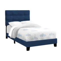 Monarch Twin Velvet Bed with Headboard (39